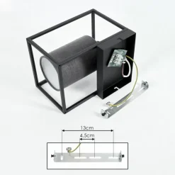 Lampes En Tissu-hofstein Applique murale d'extérieur Contumil Noir, 1 lumière