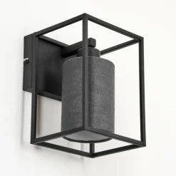 Lampes En Tissu-hofstein Applique murale d'extérieur Contumil Noir, 1 lumière