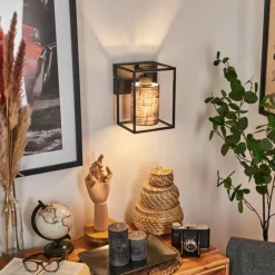 Lampes En Tissu-hofstein Applique murale d'extérieur Contumil Noir, 1 lumière