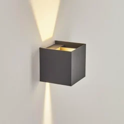 hofstein Applique murale d'extérieur Anobra LED Anthracite, Blanc, 1 lumière