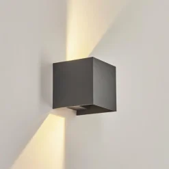 hofstein Applique murale d'extérieur Anobra LED Anthracite, Blanc, 1 lumière