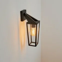 hofstein Applique murale d'extérieur Ruoni Noir, 1 lumière