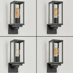 hofstein Applique murale d'extérieur Lapa Noir, 1 lumière