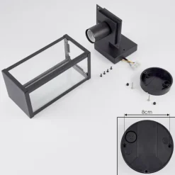 hofstein Applique murale d'extérieur Lapa Noir, 1 lumière