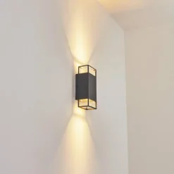 hofstein Applique murale d'extérieur Ramalhal Anthracite, 2 lumières