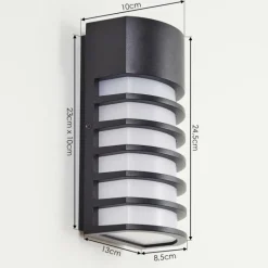 hofstein Applique murale d'extérieur Kurola Noir, 1 lumière