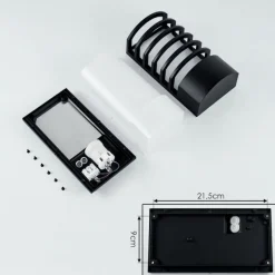 hofstein Applique murale d'extérieur Kurola Noir, 1 lumière