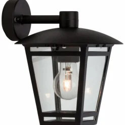 Luminaires Rustiques-Luminaires Brilliant Applique murale d'extérieur Brilliant Shermie Noir, 1 lumière