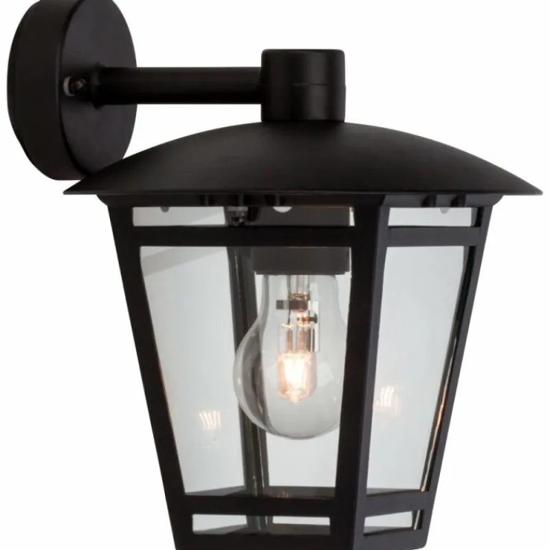 Luminaires Rustiques-Luminaires Brilliant Applique murale d'extérieur Brilliant Shermie Noir, 1 lumière