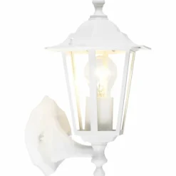 Luminaires Rustiques-Luminaires Brilliant Applique murale d'extérieur Brilliant Carleen Blanc, 1 lumière