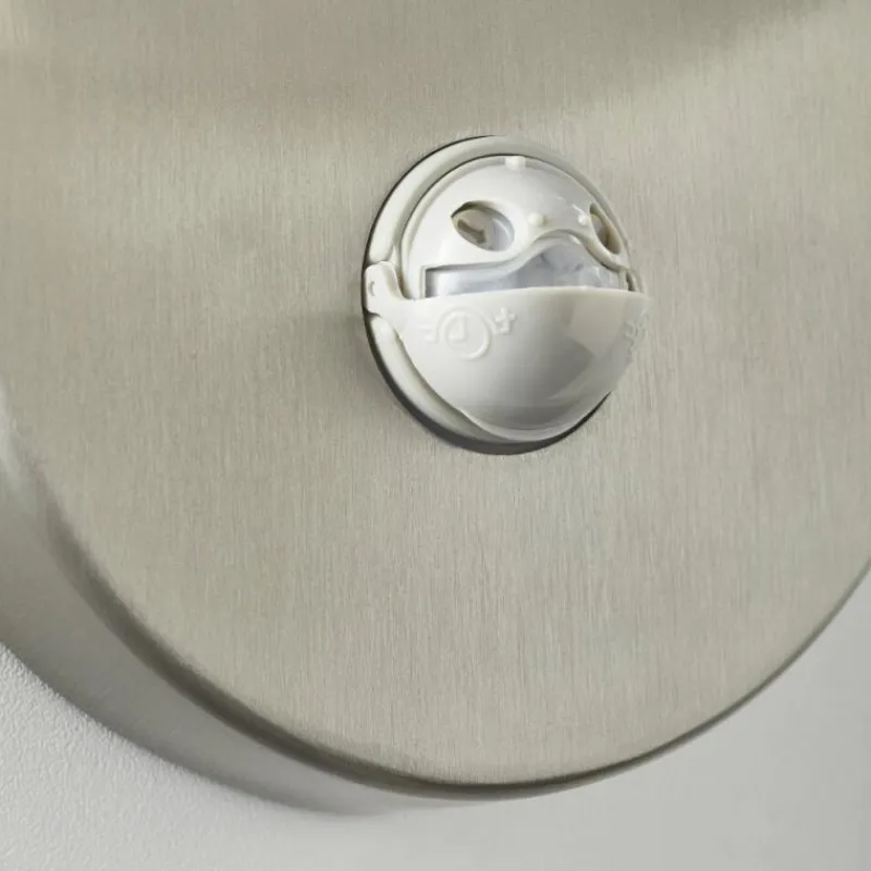 Luminaires Brilliant Applique murale d'extérieur Brilliant Giffy Argenté, 1 lumière, Détecteur de mouvement