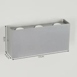 hofstein Applique murale d'extérieur Morenos LED Argenté, Blanc, 6 lumières