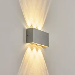 hofstein Applique murale d'extérieur Morenos LED Argenté, Blanc, 6 lumières