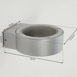 hofstein Applique murale d'extérieur Azervadinha LED Argenté, 1 lumière