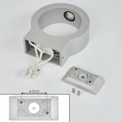 hofstein Applique murale d'extérieur Azervadinha LED Argenté, 1 lumière