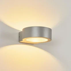 hofstein Applique murale d'extérieur Azervadinha LED Argenté, 1 lumière