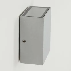 hofstein Applique murale d'extérieur Casmilo LED Argenté, 2 lumières