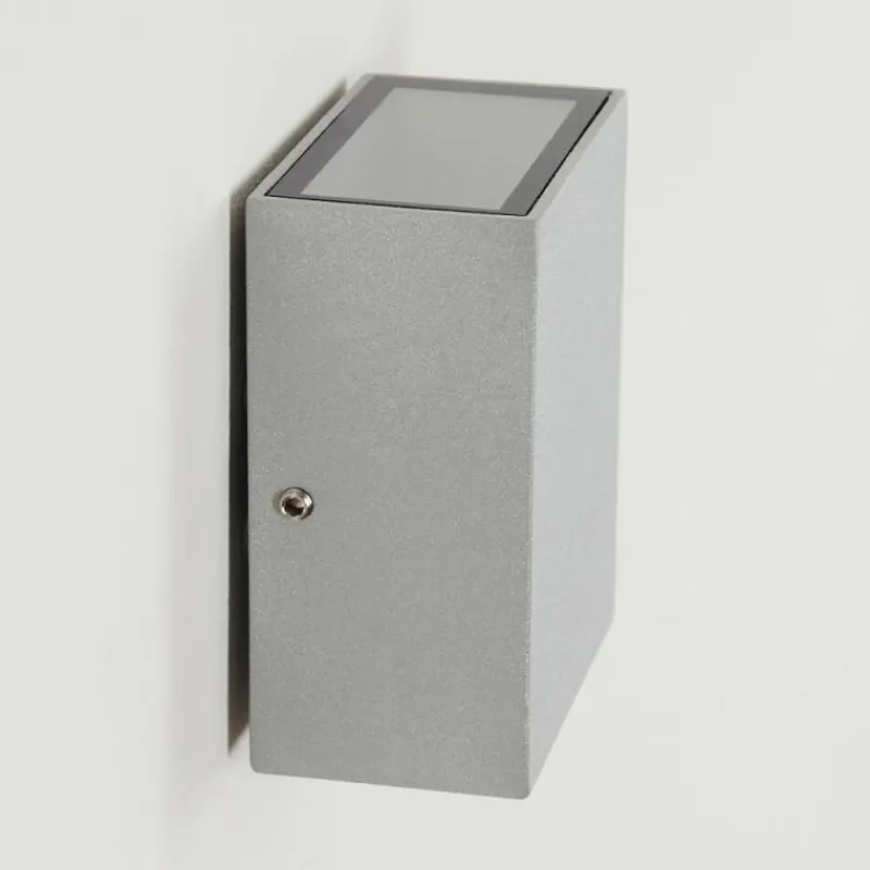 hofstein Applique murale d'extérieur Casmilo LED Argenté, 2 lumières