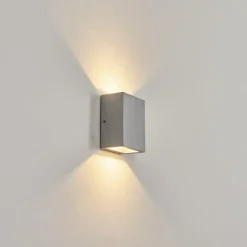 hofstein Applique murale d'extérieur Casmilo LED Argenté, 2 lumières