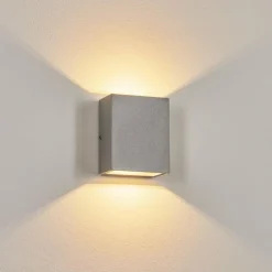hofstein Applique murale d'extérieur Casmilo LED Argenté, 2 lumières