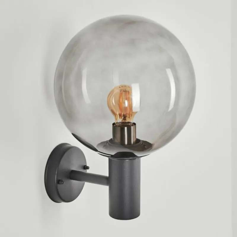 Suspension Verre Fumé-hofstein Applique murale d'extérieur Bostarenga Anthracite, 1 lumière