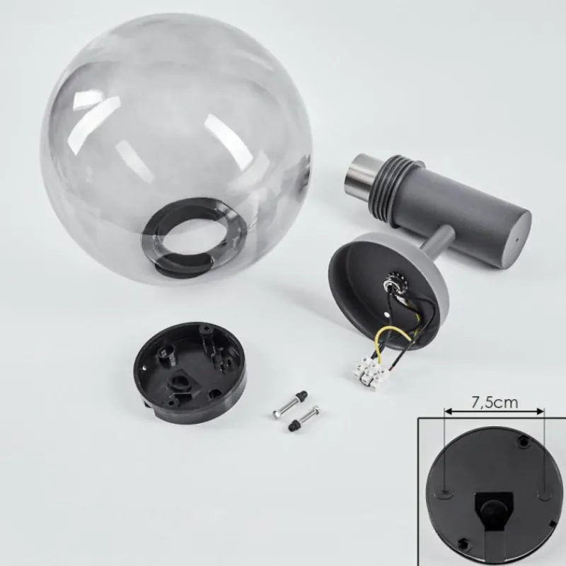 Suspension Verre Fumé-hofstein Applique murale d'extérieur Bostarenga Anthracite, 1 lumière