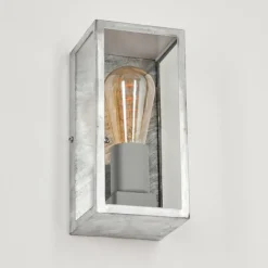 Lampes Vintages & Rétros-hofstein Applique murale d'extérieur Hakkas Argenté, Zingué, 1 lumière