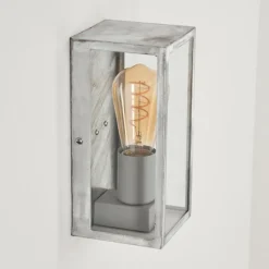 Lampes Vintages & Rétros-hofstein Applique murale d'extérieur Hakkas Argenté, Zingué, 1 lumière