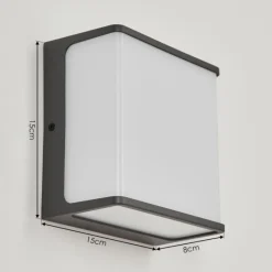 hofstein Applique murale d'extérieur Burseryd LED Anthracite, Blanc, 1 lumière