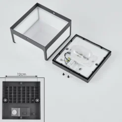 hofstein Applique murale d'extérieur Burseryd LED Anthracite, Blanc, 1 lumière