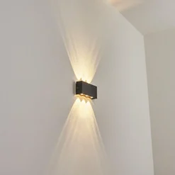 hofstein Applique murale d'extérieur Morenos LED Anthracite, Blanc, 6 lumières