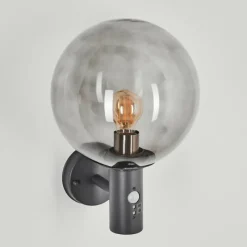hofstein Applique murale d'extérieur Bostarenga Anthracite, 1 lumière, Détecteur de mouvement