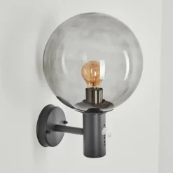 hofstein Applique murale d'extérieur Bostarenga Anthracite, 1 lumière, Détecteur de mouvement