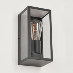 Lampes Vintages & Rétros-hofstein Applique murale d'extérieur Hakkas Noir, 1 lumière