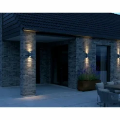 Luminaires Nordlux Applique murale d'extérieur Nordlux NICO Anthracite, 2 lumières