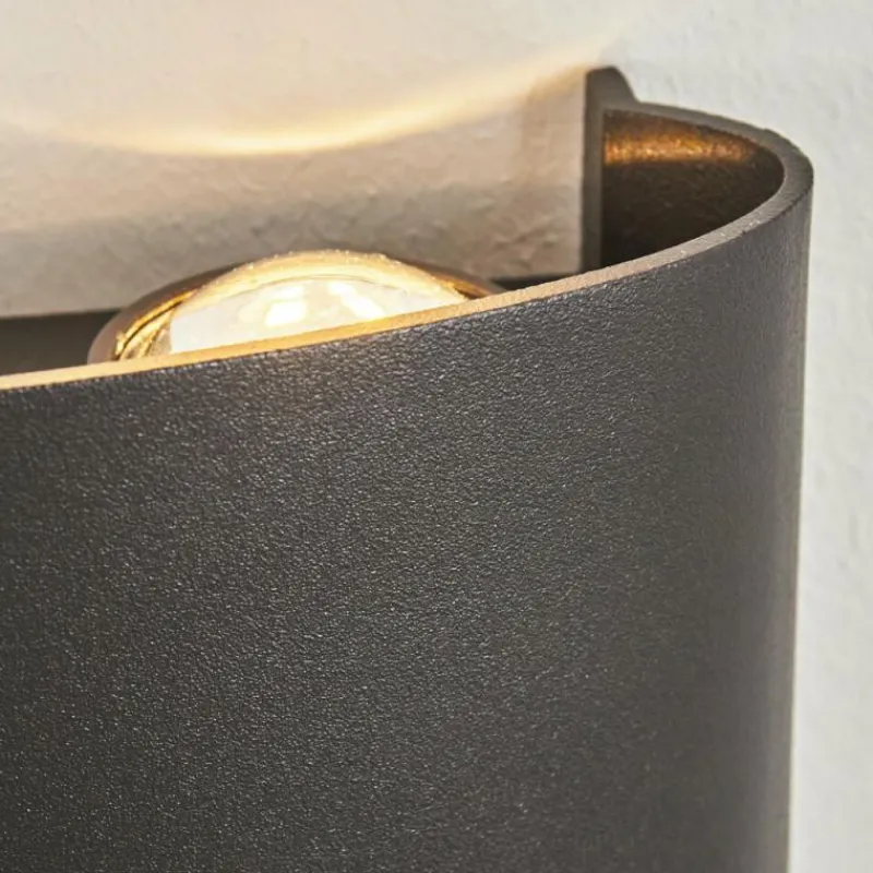 hofstein Applique murale d'extérieur Glencoe LED Noir, 6 lumières