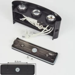 hofstein Applique murale d'extérieur Glencoe LED Noir, 6 lumières