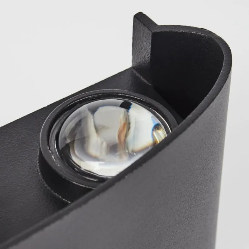 hofstein Applique murale d'extérieur Glencoe LED Noir, 6 lumières