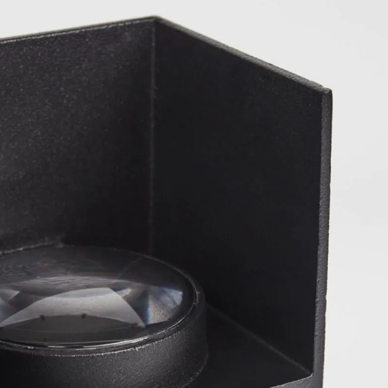 hofstein Applique murale d'extérieur Coorabie LED Noir, 2 lumières