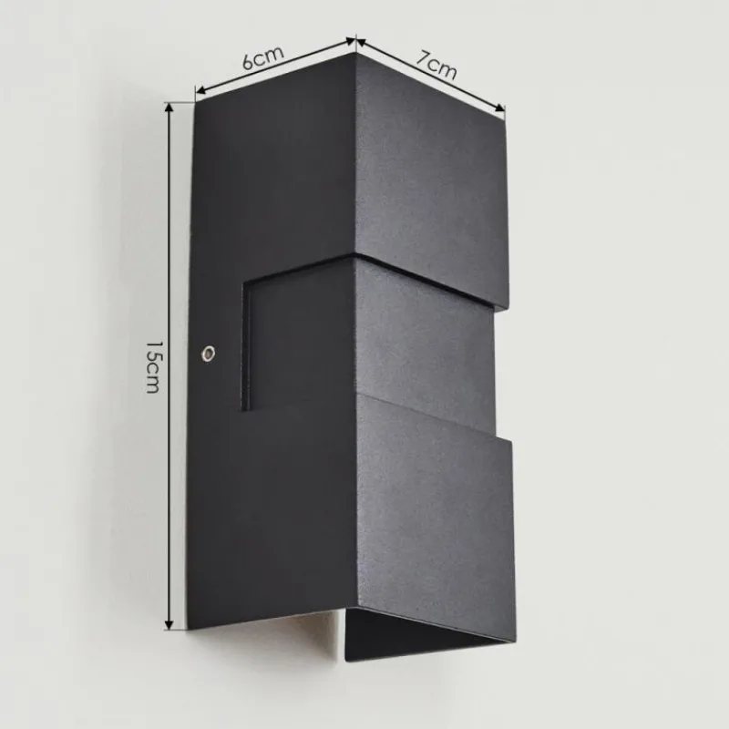 hofstein Applique murale d'extérieur Coorabie LED Noir, 2 lumières
