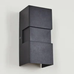 hofstein Applique murale d'extérieur Coorabie LED Noir, 2 lumières