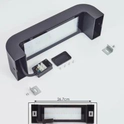 hofstein Applique murale d'extérieur Kirkhall LED Noir, 1 lumière