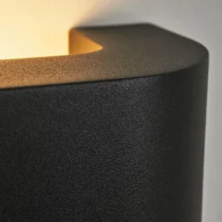 hofstein Applique murale d'extérieur Kirkhall LED Noir, 1 lumière