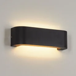 hofstein Applique murale d'extérieur Kirkhall LED Noir, 1 lumière