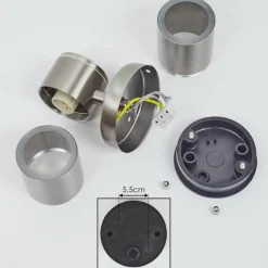 hofstein Applique murale d'extérieur Bessiebelle Acier inoxydable, 2 lumières