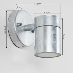 hofstein Applique murale d'extérieur Bessiebelle Zingué, 1 lumière