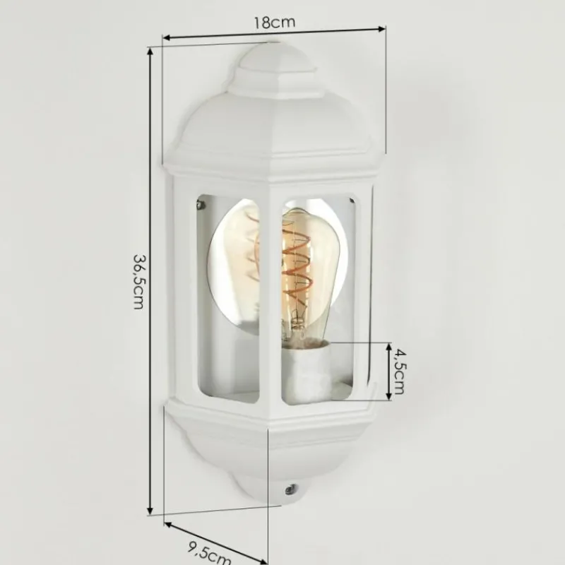 Luminaires Rustiques-hofstein Applique murale d'extérieur Ouse Blanc, 1 lumière