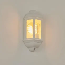 Luminaires Rustiques-hofstein Applique murale d'extérieur Ouse Blanc, 1 lumière