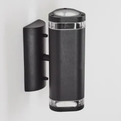 hofstein Applique murale d'extérieur Amyton Noir, 2 lumières