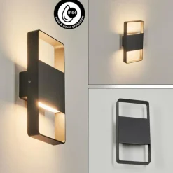 hofstein Applique murale d'extérieur Dundarrah LED Anthracite, 2 lumières